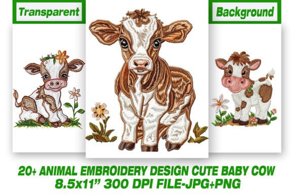 Animal Embroidery Design Cute Baby Cow Review