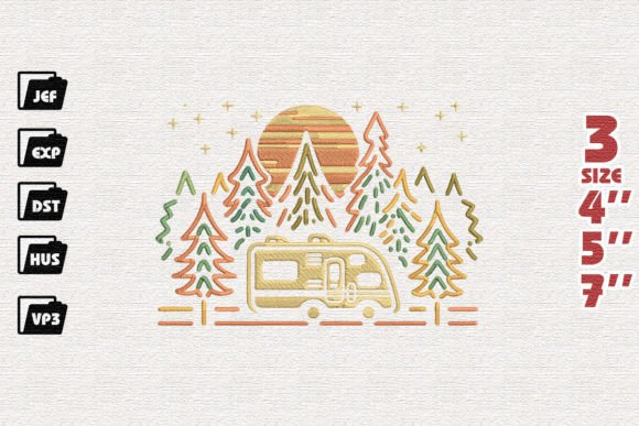 Camping Embroidery