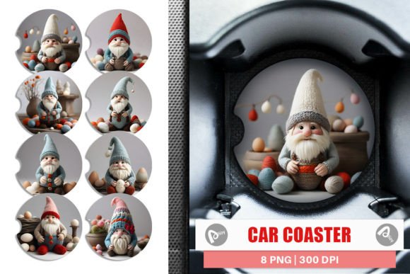 Car Coaster Easter Gnome Embroidery Review