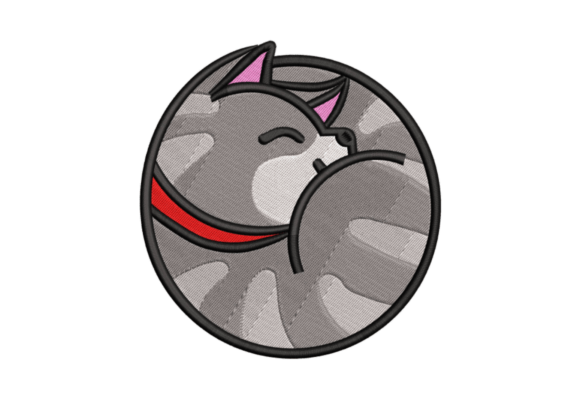 Circular Cute Cat Embroidery Design Review