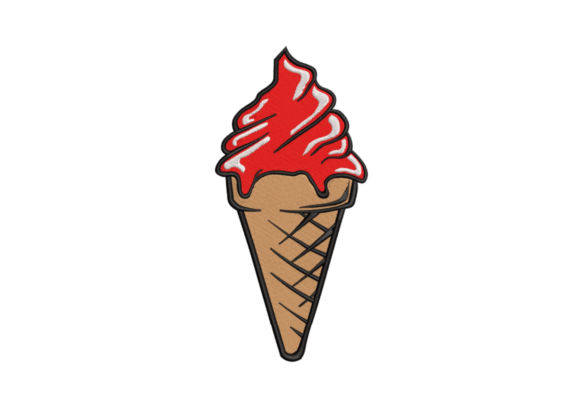Coned Soft Ice Cream Embroidery Design Review