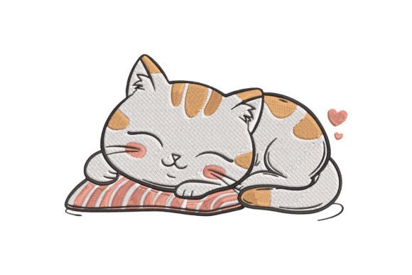 Cute Cat Sleeping Embroidery Review