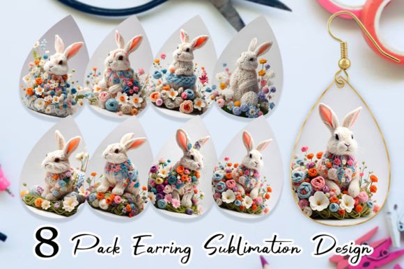 Earring Bunny Easter Embroidery Review