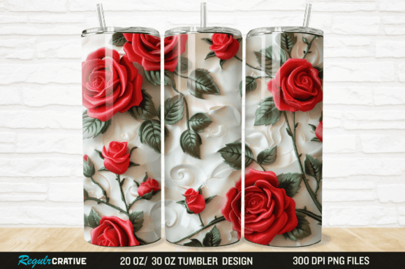 Embroidery Floral Red Roses Tumbler Wrap Review
