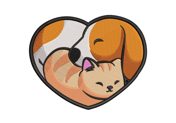 Love Cat and Dog Embroidery Design Review