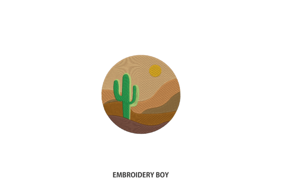 Sunset in the Desert Embroidery Design